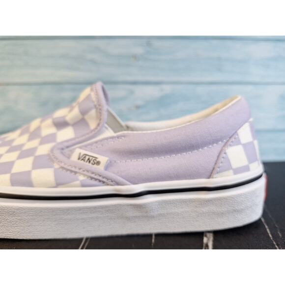 Vans Slip-On Checkerboard Lavender Canvas Shoes-Size 6 - Picture 4 of 16